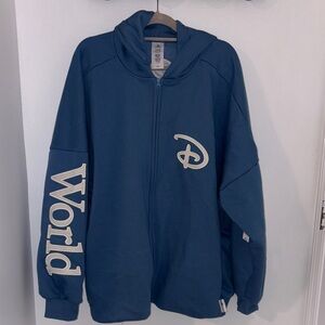 Disney Walt Disney World Blue Hoodie with Logo XXL nwt